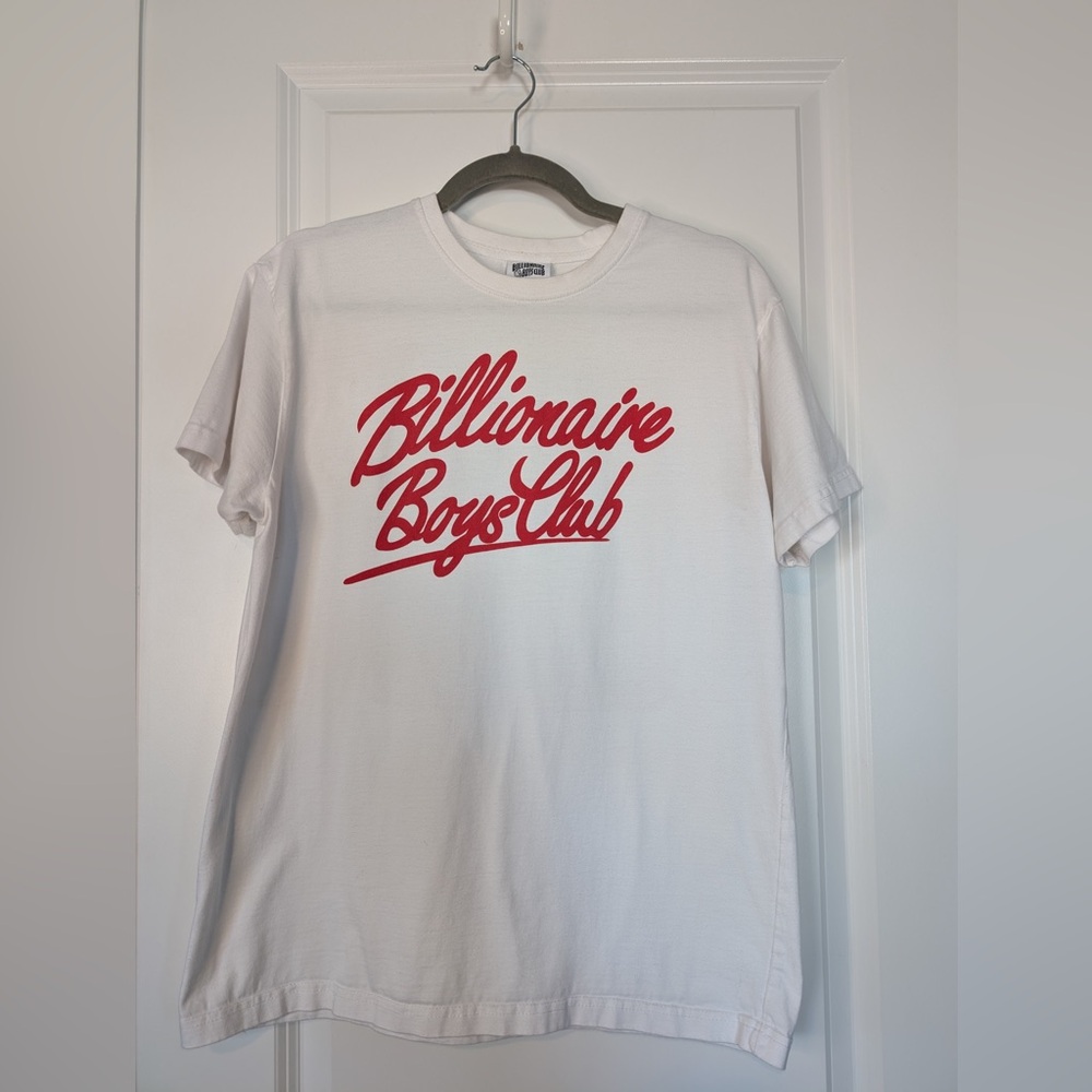 Billionaire Boys Club Script Logo Adult Video Tee White Size Medium